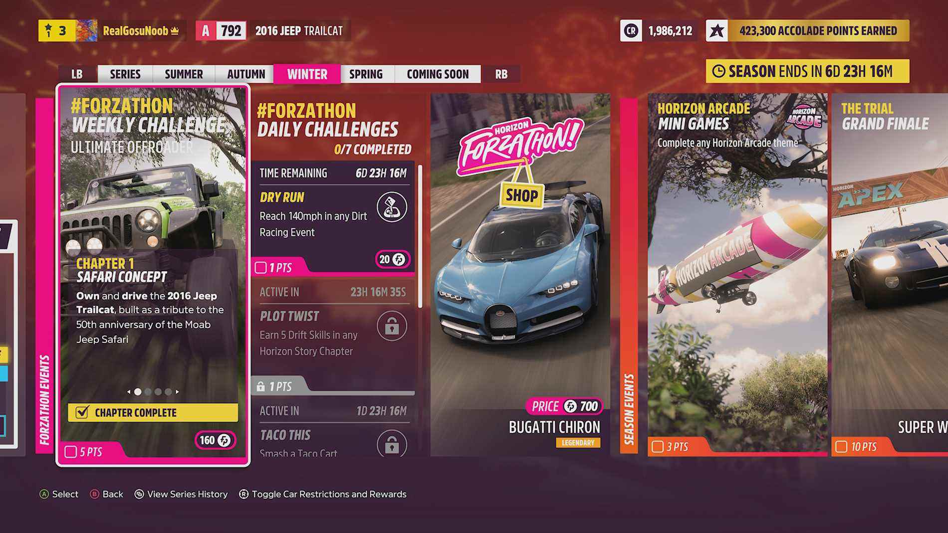 2016 Jeep Trailcat Forza Horizon 5, Safari Concept Winter Season Challenge
