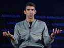 L'ancien nageur olympique américain Michael Phelps prend la parole lors du Sommet de la performance humaine Under Armour 2020 le 14 janvier 2020 à Baltimore, Maryland.  (Photo par OLIVIER DOULIERY/AFP via Getty Images)