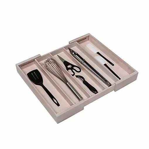 Organisateur de couverts en bambou extensible Squared Away Utensil