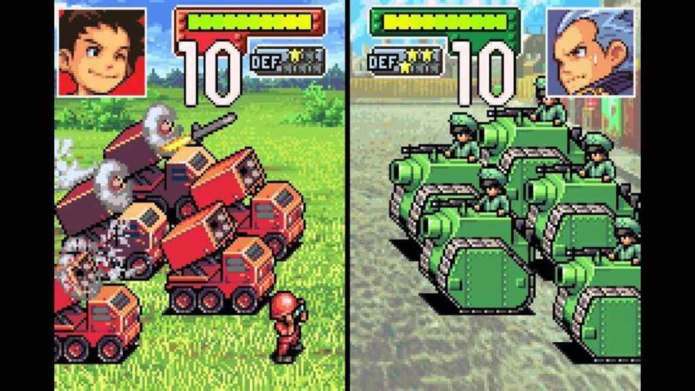 Une capture d'écran du jeu Advance Wars.