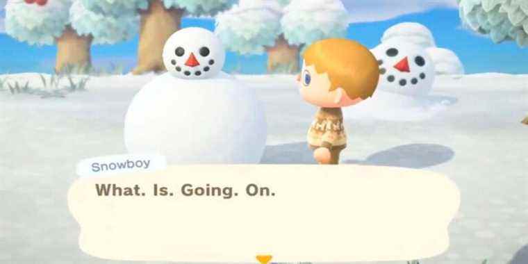 Amazing Animal Crossing: l'animation de New Horizons se concentre sur un méchant Snowboy
