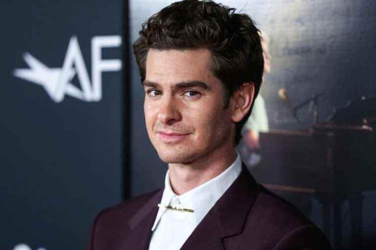 HOLLYWOOD, LOS ANGELES, CALIFORNIA, USA - NOVEMBER 10: Actor Andrew Garfield wearing a burgundy Dunhill suit arrives at the 2021 AFI Fest - Opening Night Gala Premiere Of Netflix's 'tick, tick…BOOM!' held at the TCL Chinese Theatre IMAX on November 10, 2021 in Hollywood, Los Angeles, California, United States. (Photo by Xavier Collin/Image Press Agency/Sipa USA)(Sipa via AP Images)