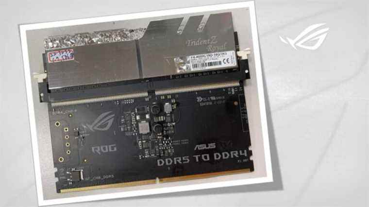 Asus développe une carte adaptateur DDR4 vers DDR5
