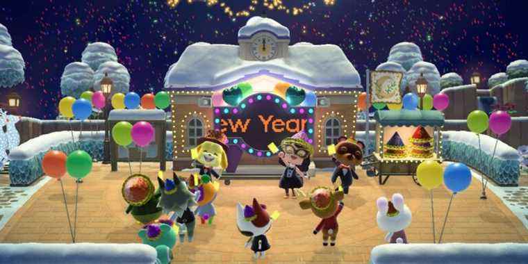 Animal Crossing New Year's tarantula attack