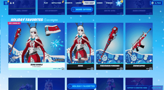 Ce qu'il y a dans la boutique d'objets Fortnite aujourd'hui - 4 janvier 2022: Dernière chance pour les skins Winterfest