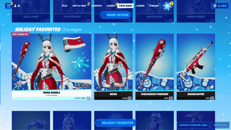 Ce qu'il y a dans la boutique d'objets Fortnite aujourd'hui - 4 janvier 2022: Dernière chance pour les skins Winterfest
