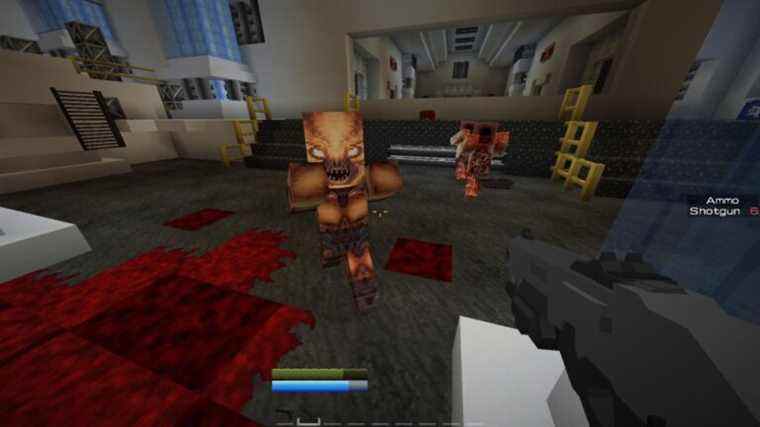 Cette carte Minecraft transforme le constructeur en blocs en un jeu Doom rad
