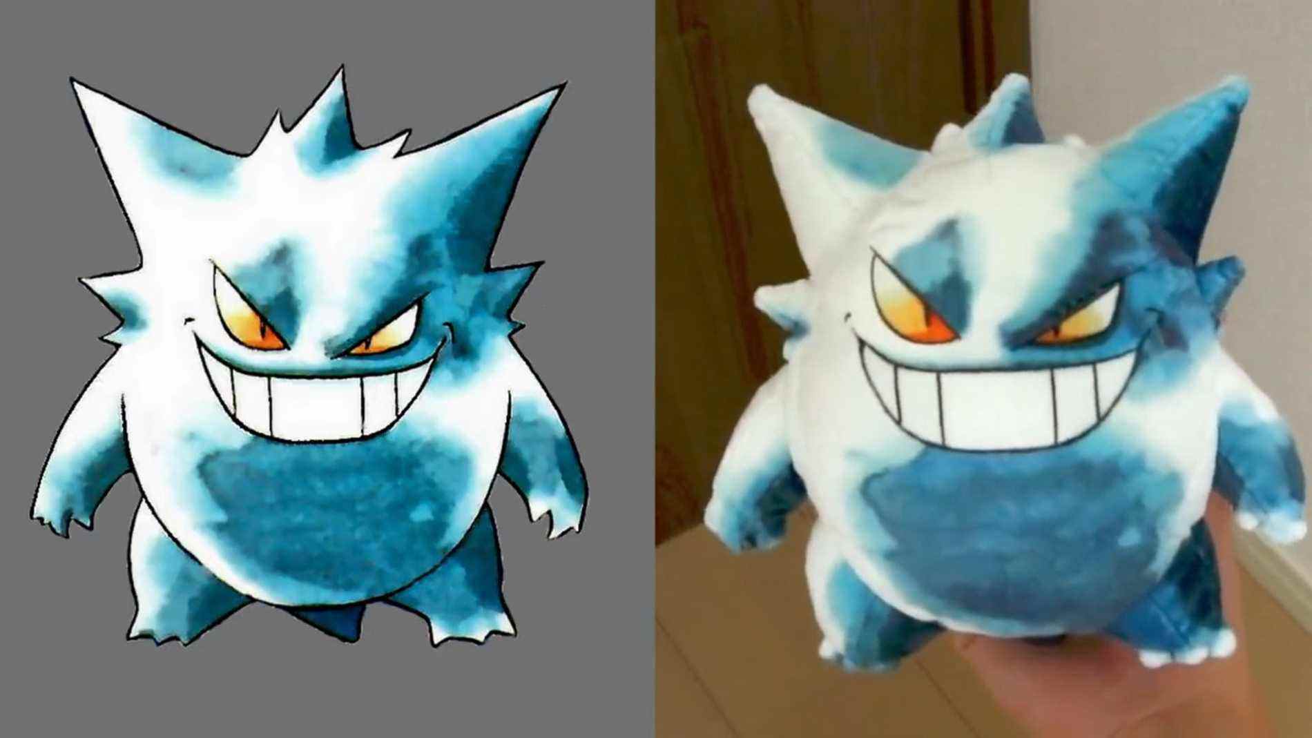 A fan's classic Pokemon Gengar plush design