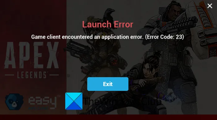 Correction du code d'erreur 23 d'Apex Legends sur PC