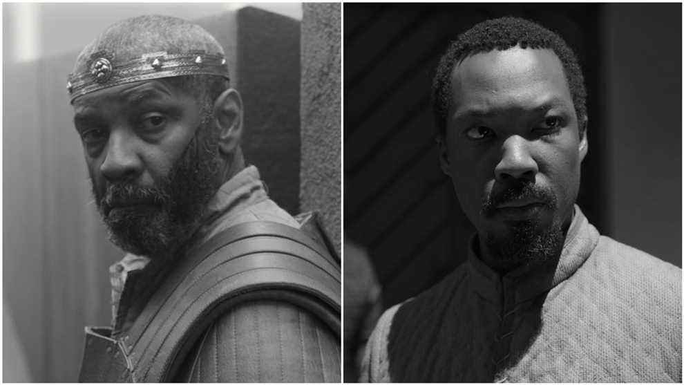 

	
		Denzel Washington et Corey Hawkins sur l'entraînement pour le combat à l'épée 