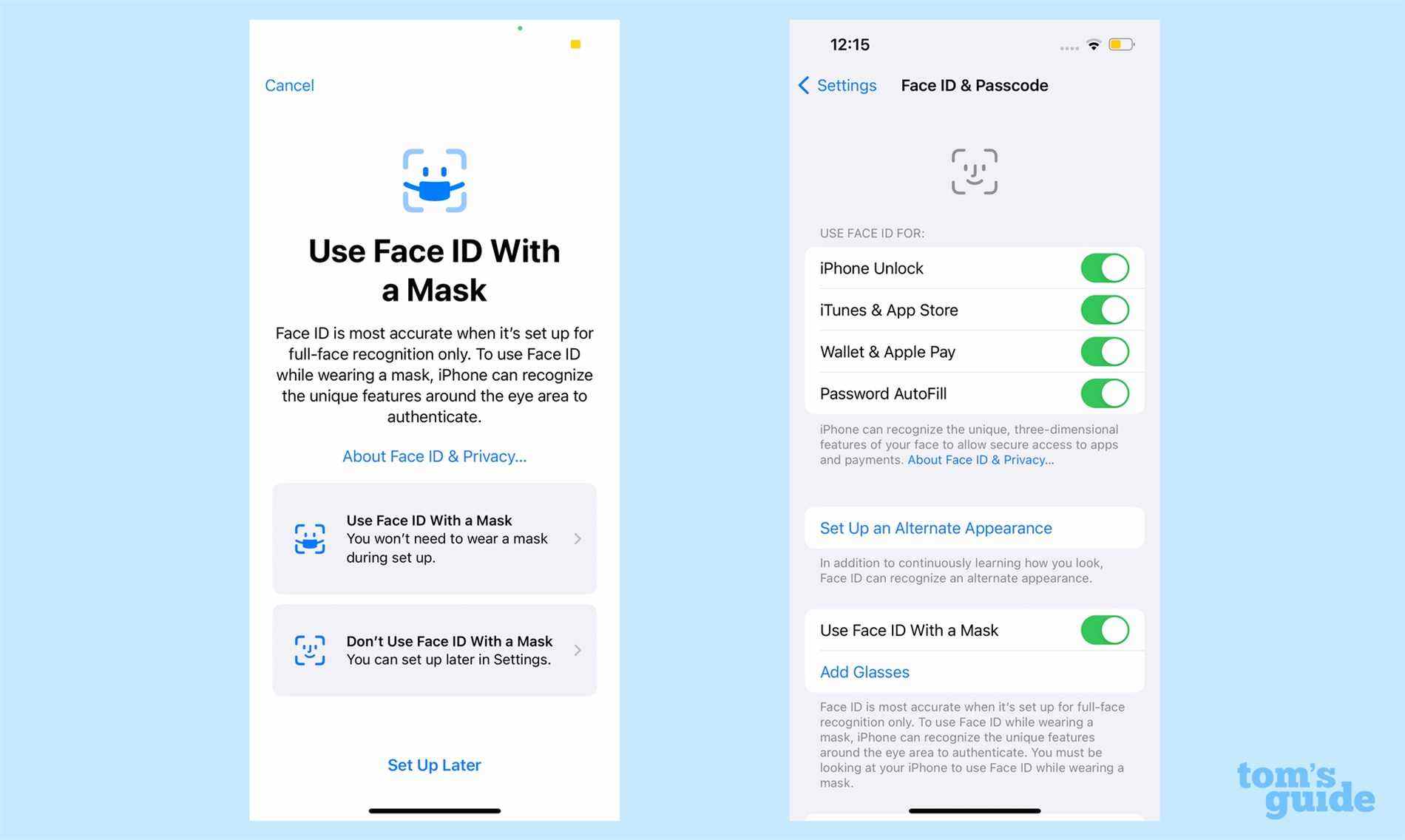 La mise à jour iOS 15.4 ajoute la prise en charge du masque facial au déverrouillage de l'identifiant du visage