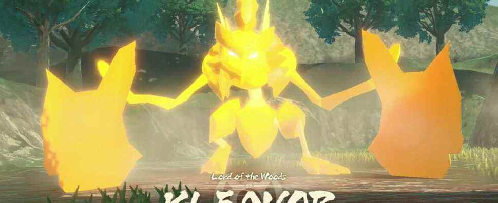 Guide Pokémon Legends Arceus: combat contre le boss Kleavor Noble