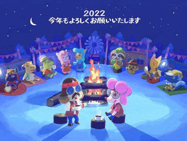 Illustrations et messages du Nouvel An 2022 liés à Nintendo
