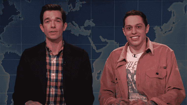 John Mulaney et Olivia Munn de SNL ont invité Pete Davidson à rencontrer leur nouveau bébé, et c'est plutôt adorable
