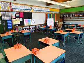 Une salle de classe de l'école publique Hunter's Glen Junior, qui fait partie du conseil scolaire du district de Toronto.