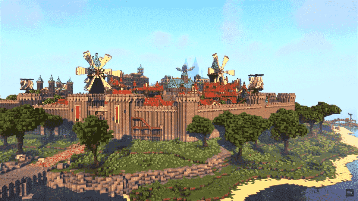 La construction de Minecraft recrée magnifiquement Mondstadt de Genshin Impact
