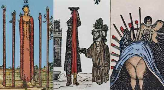 L'artiste utilise l'IA pour concevoir des cartes de tarot terrifiantes, sans visage, de style Bosch.  Ça va, chérie ?