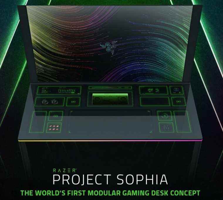 Le « Project Sophia » de Razer est un bureau conceptuel incontournable pour les jeux du futur