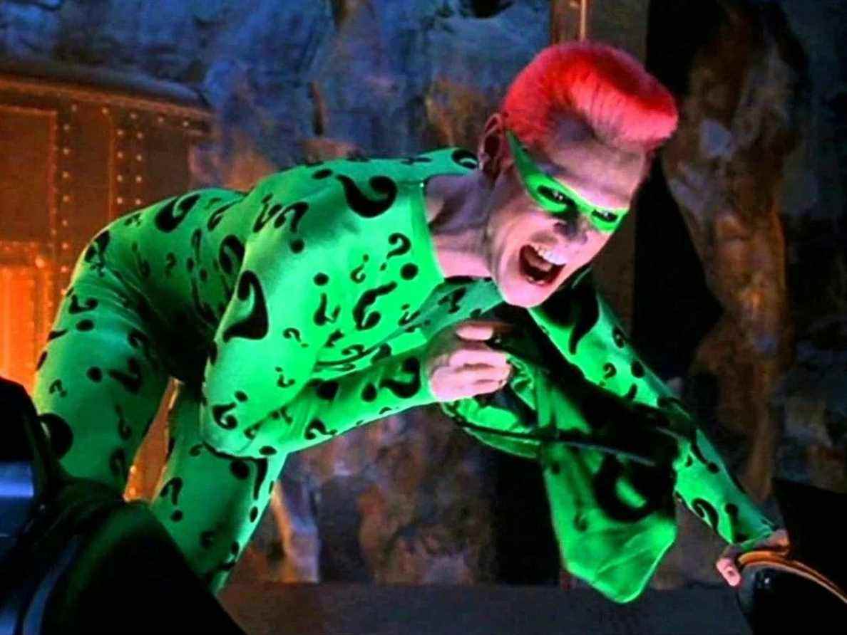 Le look inspiré de Gorshin de Jim Carrey dans Batman Forever