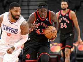 L'attaquant des Raptors Pascal Siakam était en pleine forme lors de la victoire de l'équipe contre les Clippers vendredi.