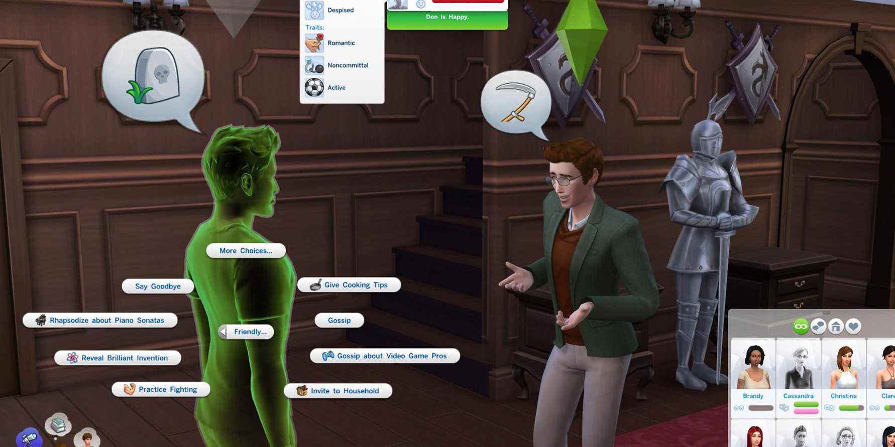 Les Sims 4 Ghost envoient un SMS de condoléances pour leur propre mort
