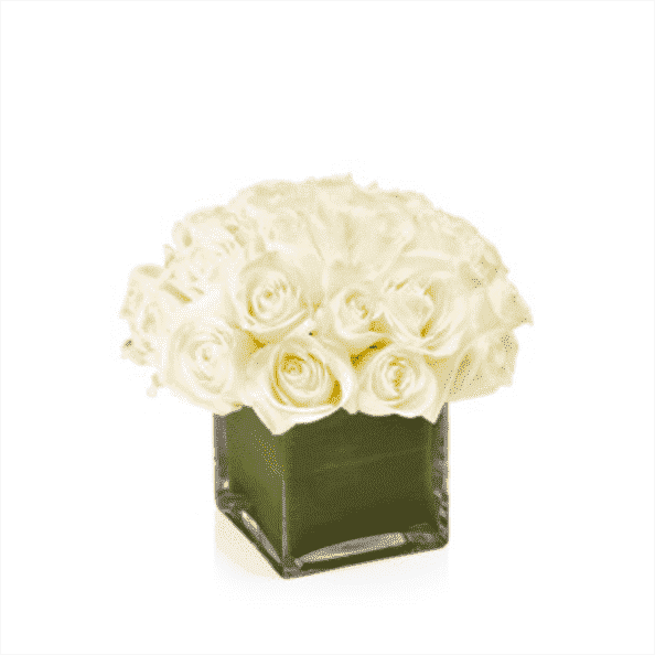 H. Bloom White-Rose Cube
