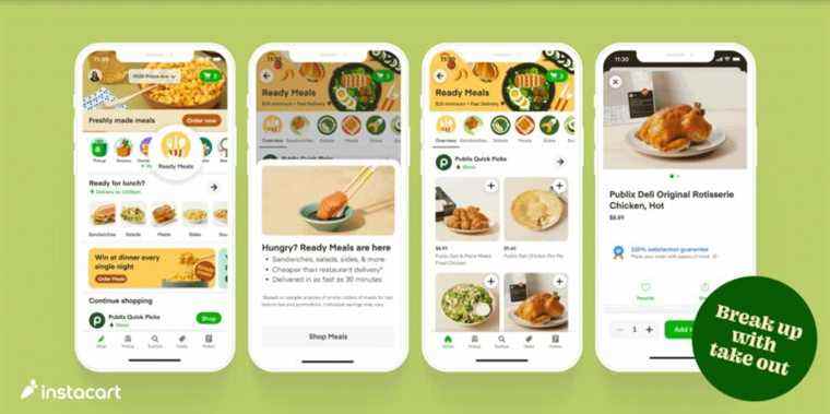 Les « plats préparés » d’Instacart sont une alternative à l’épicerie à emporter