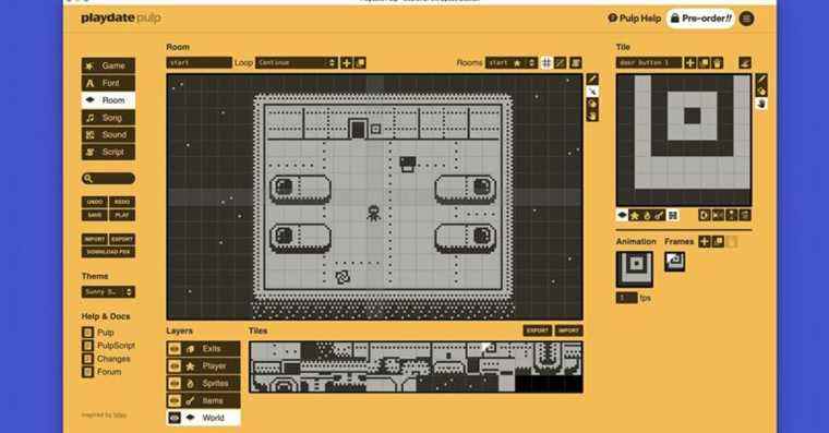 L’outil Playdate Pulp vous permet de créer un jeu directement dans votre navigateur