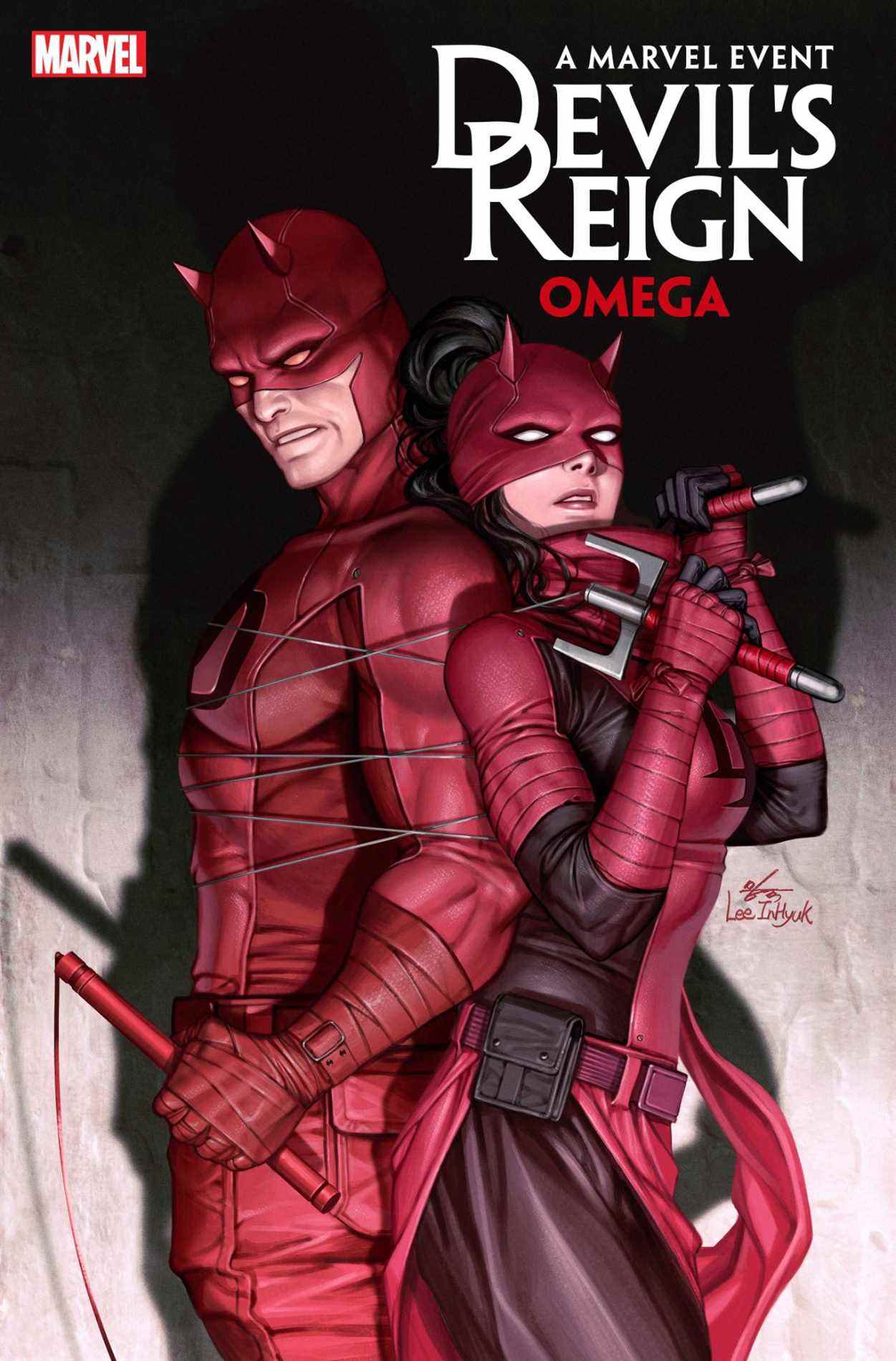 Couverture de Devil's Reign : Omega #1 par InHyuk Lee