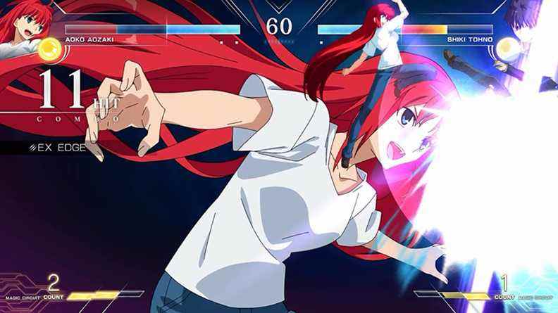 
      Melty Blood: Type Lumina – Aoko Aozaki contre Shiki Tohno gameplay    
