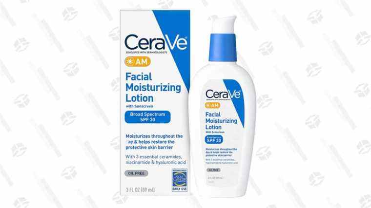 Protégez votre cou (et votre visage) avec 29 % de réduction sur la lotion hydratante pour le visage CeraVe AM SPF 30