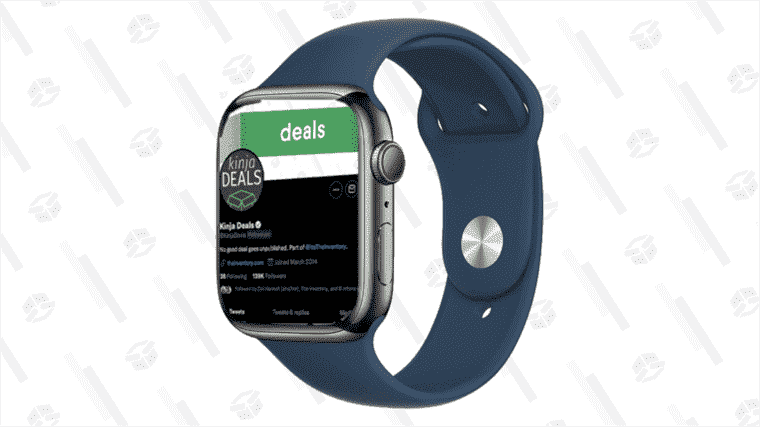 Recevez une alerte sur les offres Kinja Tweets sur votre poignet avec cette Apple Watch Series 7 cellulaire de 16% de réduction