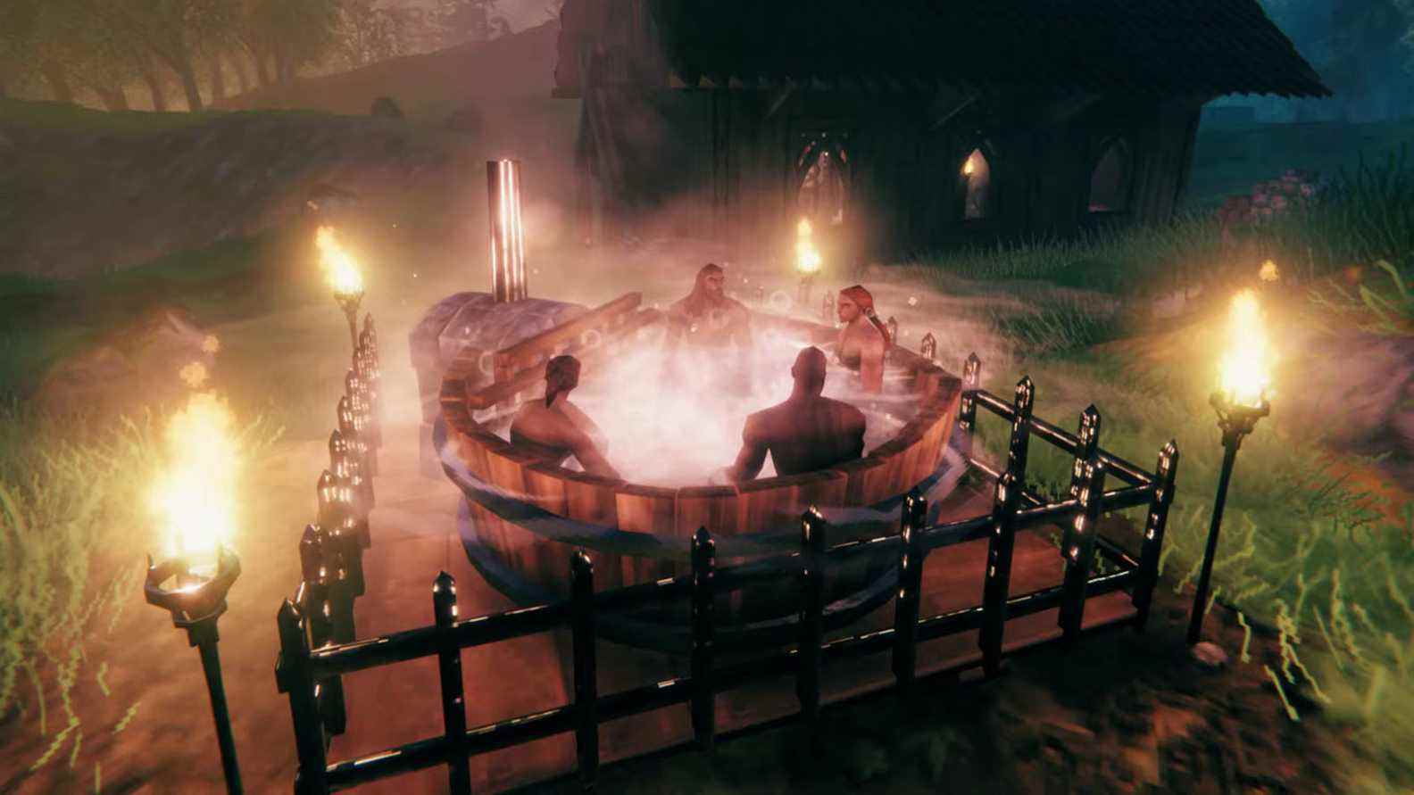     Valheim a ajouté un bain à remous pour que les Vikings se détendent

