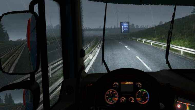 Vous ne connaissez pas la peur tant que votre moteur n'a pas fonctionné sur une route de campagne sombre dans Euro Truck Simulator
