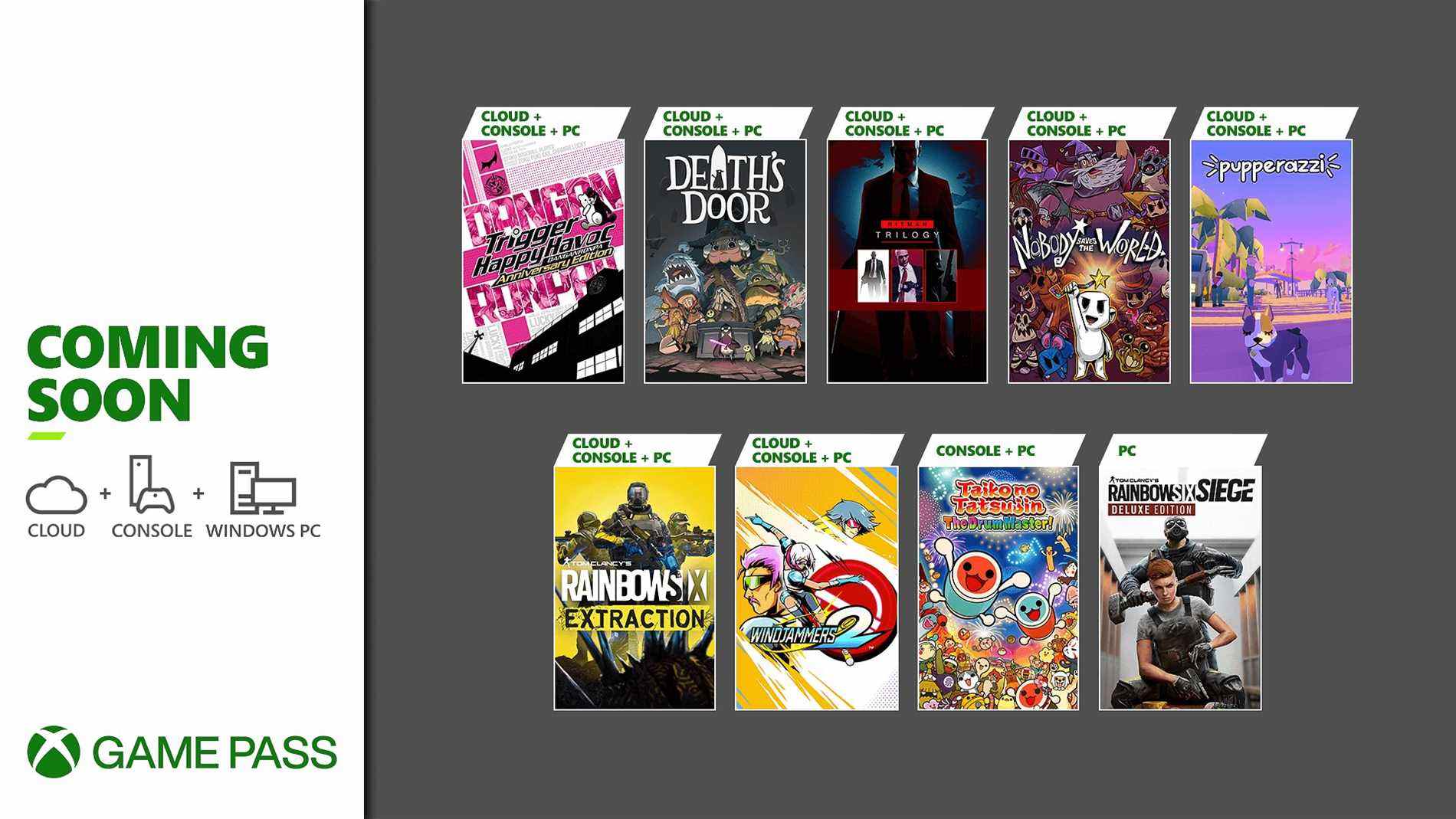 
      Xbox Game Pass ajoute Death's Door, Hitman Trilogy, Taiko no Tatsujin: The Drum Master !, et plus fin janvier    
