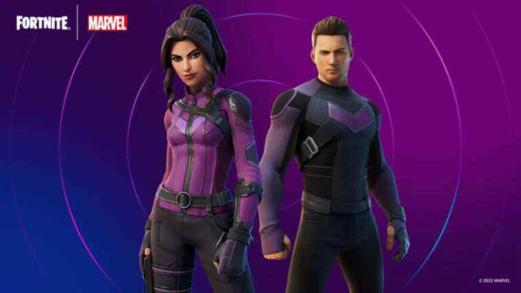  oeil de boeuf !  Fortnite Hawkeye Skins présente Clint Barton et Kate Bishop
