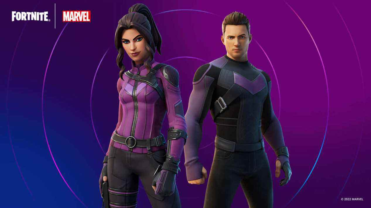  oeil de boeuf !  Fortnite Hawkeye Skins présente Clint Barton et Kate Bishop
