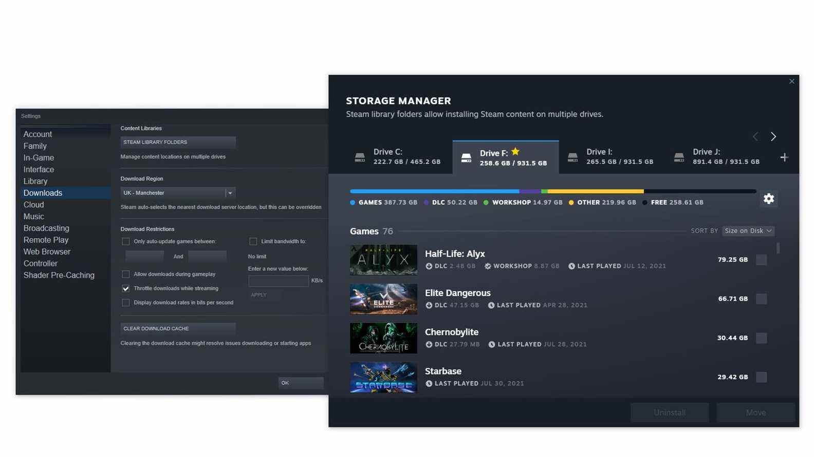     Le nouveau gestionnaire de stockage de Steam vous montrera où se trouvent les gigaoctets de votre jeu

