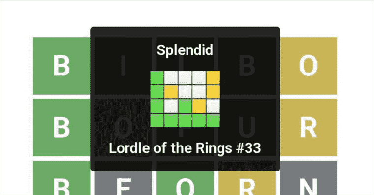 Fonctionnalités du Seigneur des Anneaux dans le dernier clone de Wordle
