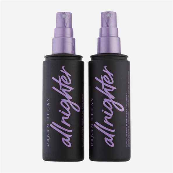 Urban Decay Double Team All Nighter Ensemble de vaporisateur fixateur de maquillage longue durée