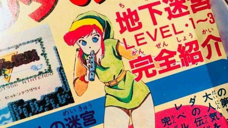 Aléatoire : une illustration dans un magazine japonais rétro représente Link en tant que femme
