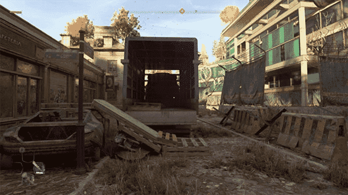 Une capture d'écran de Dying Light 2 montrant tous les effets de lancer de rayons activés.