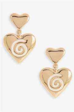 Boucles d'Oreilles Pendantes Wolf Circus Swirl Heart