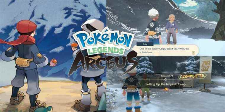 Pokemon Legends: Arceus - Configuration de la procédure pas à pas du camp Icepeak
