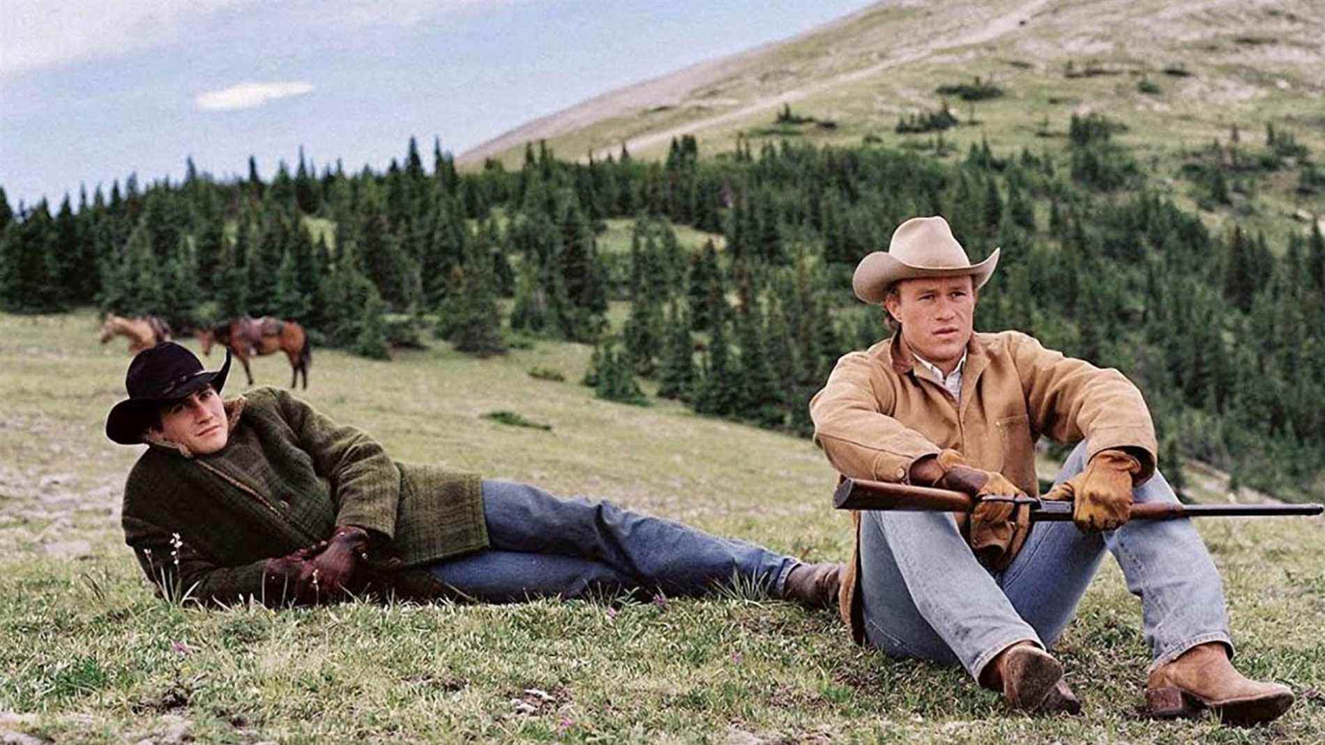 Jake Gyllenhaal et Heath Ledger dans Brokeback Mountain