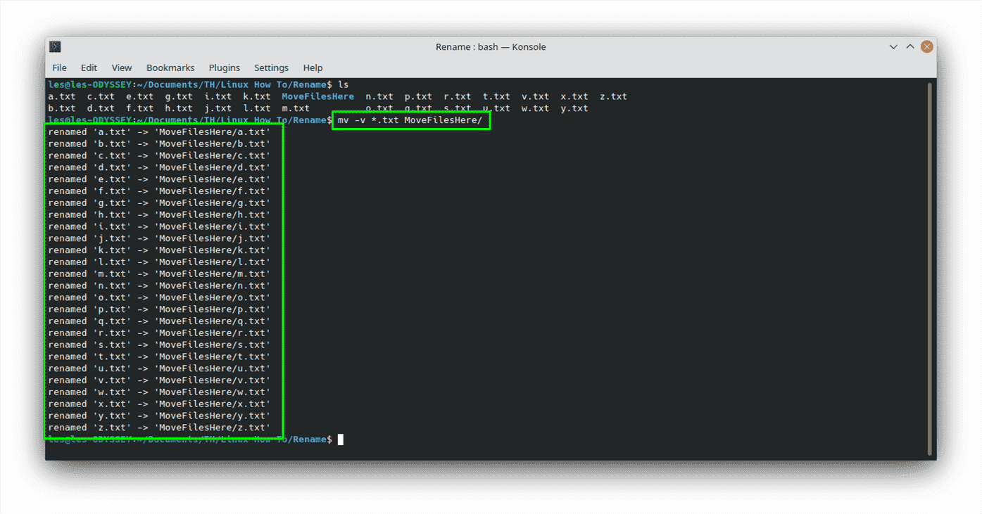 Déplacer et renommer des fichiers sous Linux