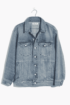 Madewell The Oversized Trucker Jean Jacket in Akenside Wash