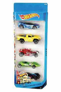 Voitures moulées sous pression Hot Wheels, paquet de 5