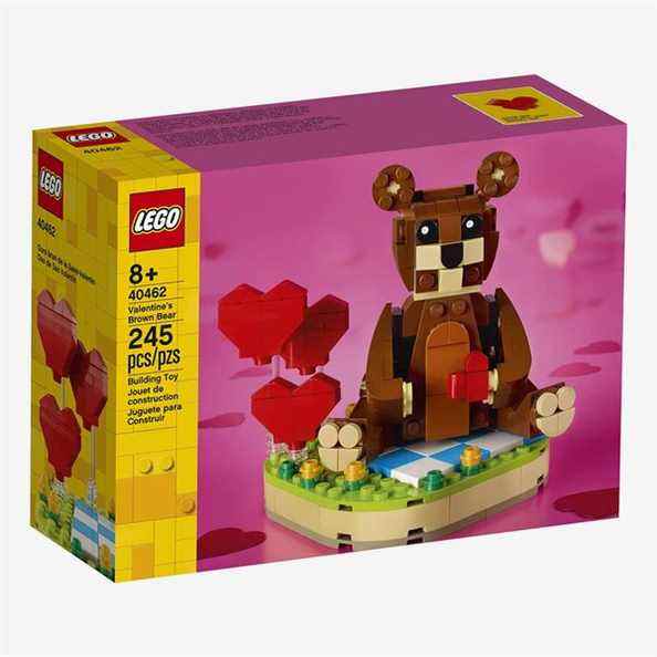 Kit de construction LEGO L'ours brun de la Saint-Valentin