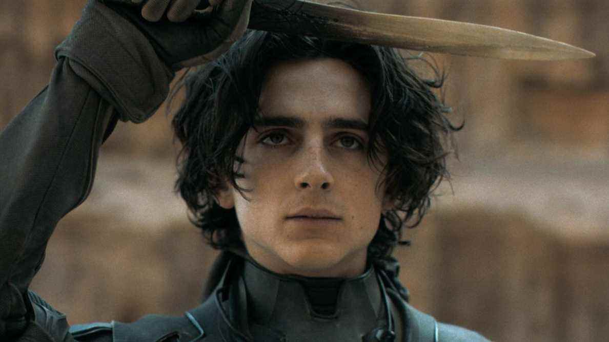 Gros plan sur Paul Atréides de Timothée Chalamet dans Dune